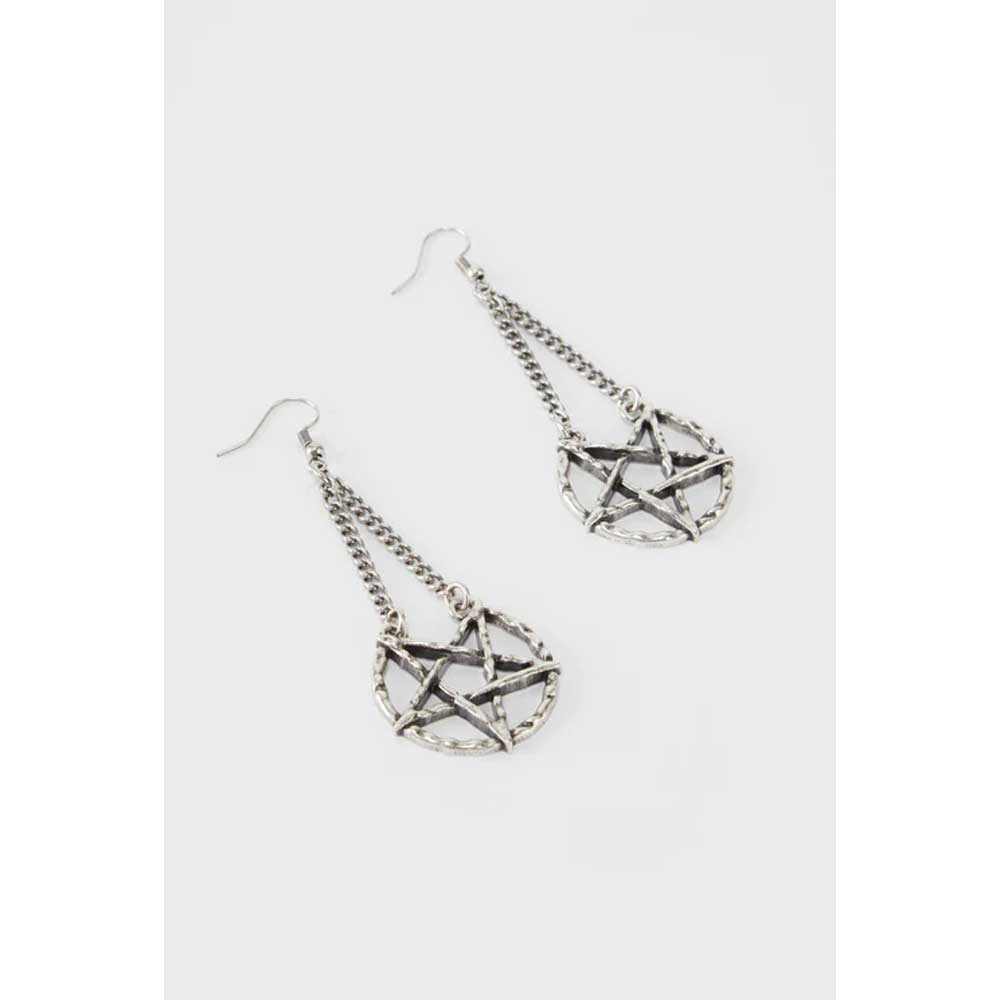 Killstar - Broken Seal Pentagram Oorbellen - Zilverkleurig
